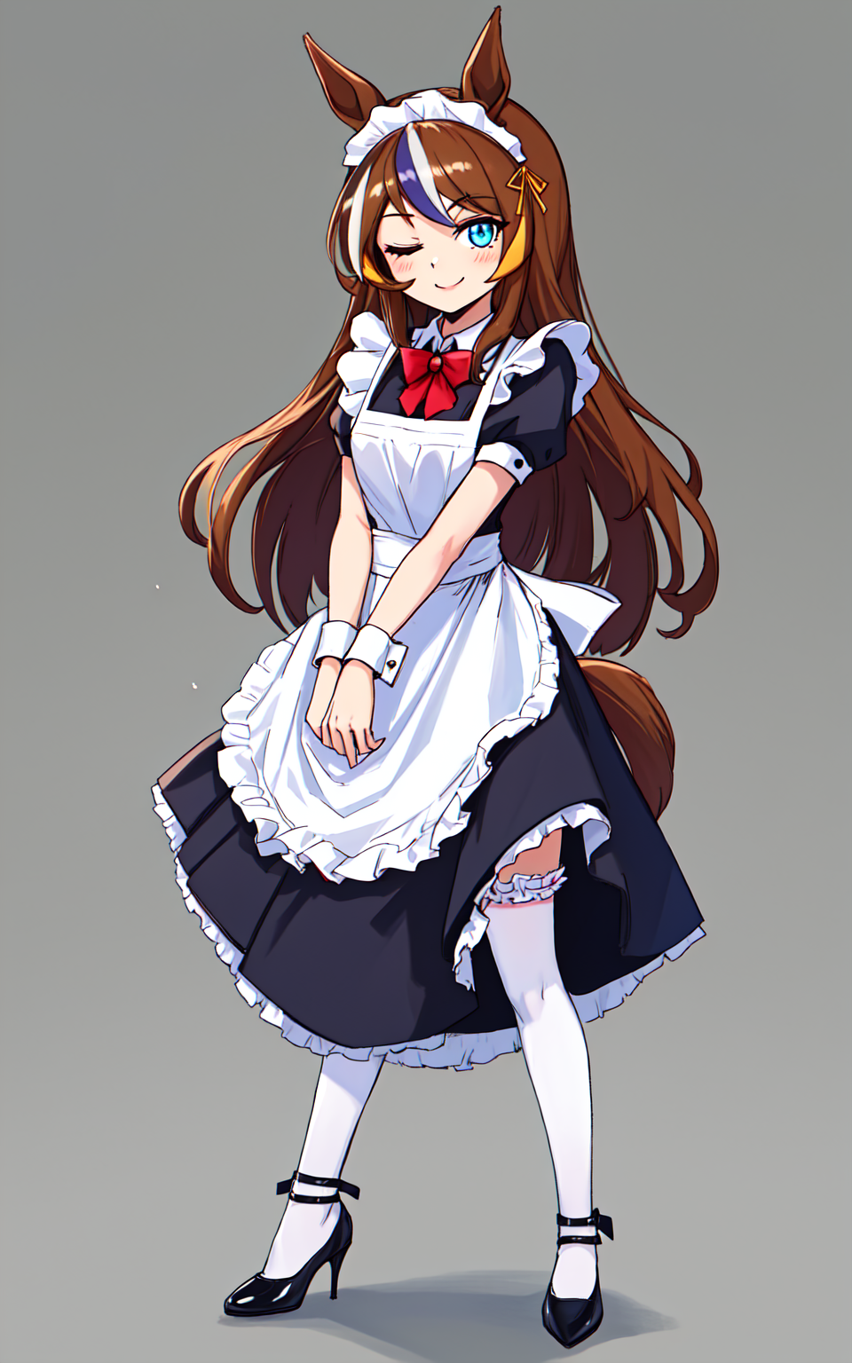 00625-1682884031-1girl, tokai_teio_(umamusume), maid, solo, smile, one_eye_closed, blue_eyes, long_hair, brown_hair, streaked_hair, horse_ears, h.png
